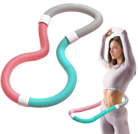 Gokemuak 1,2 kg Gewichteter Hula-Hoop-Reifen für Erwachsene | Klappbare Aufbewahrung, Weiche Spring Hoops Hula Hoops für Home, Fitnessstudio, Schule [Nicht für Anfänger geeignet]