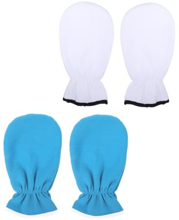 BAZEITFLOW 2 Guantes de Parafina Profesionales Reutilizables para Cuidado de Manos Manoplas de Cera con Diseño Elástico Hidratante para Seca y Artrosis de Azul y