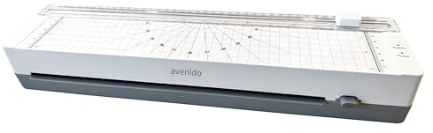 avenido Laminiergerät mit integriertem Cutter, 170 W Thermolaminiergerät A3, A4, A5, 80–125 µm Laminierfolien, 5 A4-Folien im Lieferumfang enthalten, Laminiergeschwindigkeit 300 mm/min