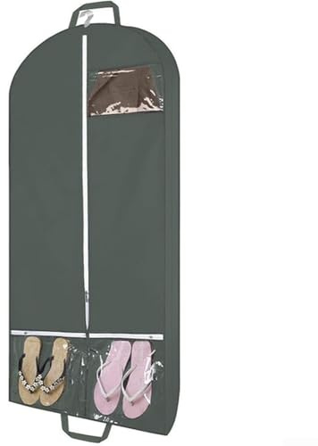 Borsa da viaggio per indumenti da 127 cm con due tasche trasparenti per un facile accesso a cravatte e accessori mantenendo i vestiti protetti (colore oliva)