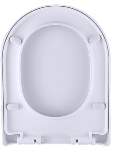 Asiento de inodoro de cierre suave, diseño en forma de U, con bisagras de liberación rápida, antideslizante, ajuste estable, ideal para el hogar, baño, hotel, fácil instalación y limpieza