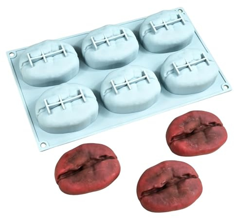 Generico Stampo in silicone al pistacchio, tortiera a forma di nocciola 3D a 6 cavità, stampo per dessert antiaderente riutilizzabili per uso alimentare per dolci, mousse, gelatina, rilascio facile