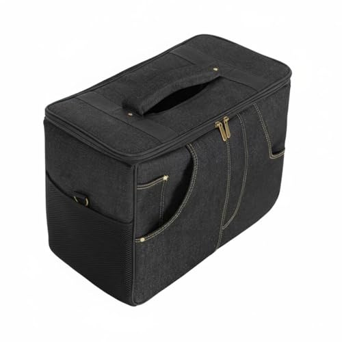 Colcolo Housse pour Matériel Musical Sac Amplificateur Rangement Instrument | Housse de Rangement pour Ampli de Guitare en Tissu, Rembourrage Amortissant, Poignée et Bandoulière Amovible, Black, M