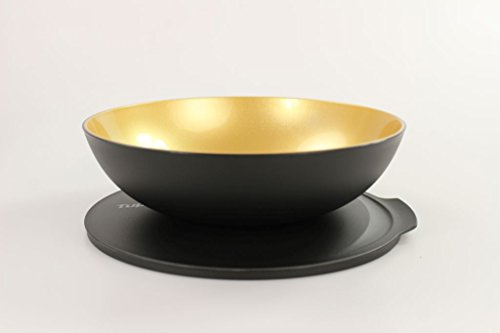 TUPPERWARE Allegra 3,5 L schwarz Gold Schüssel Schale Servierschale Allegra-Gold