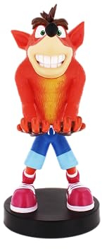 Cableguys Crash Bandicoot Trilogy Supporto Controller e Telefono - Porta Cellulare Compatibile con Xbox, PlayStation e la Maggior Parte dei Controller, Accessori Gaming per Scrivania