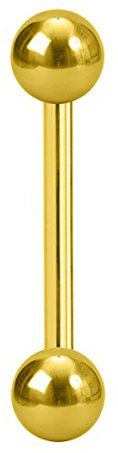 Piersando Piercing Stecker Stab Echt Gold 585 14 Karat für Zunge Intim Oral Ohr Tragus Helix Nippel