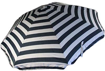 Shelta Australia Noosa Parasol de plage rayé - bleu et blanc - 180 cm