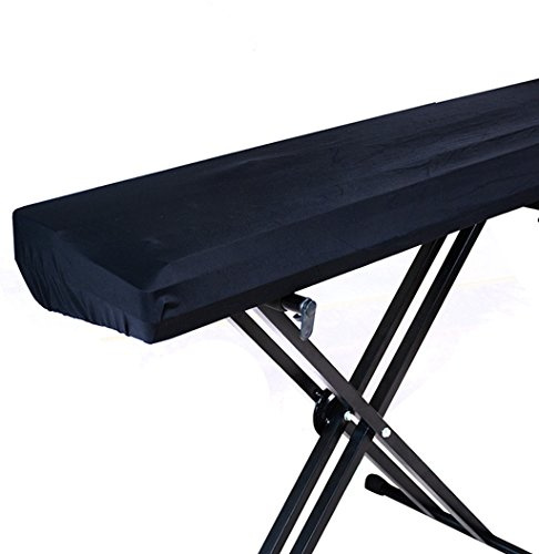 Ligicky Stretchable digitale tastiera di pianoforte copertura antipolvere, nero 61/73/76keys_newest Nero