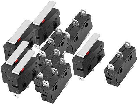 Aexit 10 pz AC125V / 250V 5A Leva a leva lunga lungo Micro interruttore a levetta ner-o ID: 753535