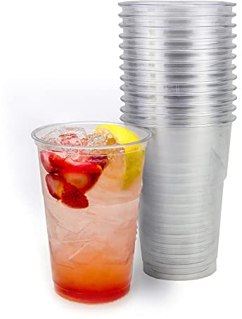 Signature Packaging - Disposable Plastic Party Cups - 300ml /10oz - 50 Pack - Heavy Duty