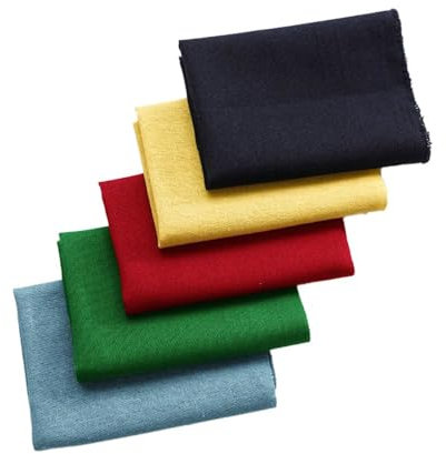 Wambere 5 Pcs Künstlich Leinen Stoff,25x25cm Leinen Stoff Patchwork Stoffe Leinen Stoff DIY Gewebe Leinen Stoff Stoffpaket, Nähen Kreativen Geschenken für Weihnachten,Mischfarbe