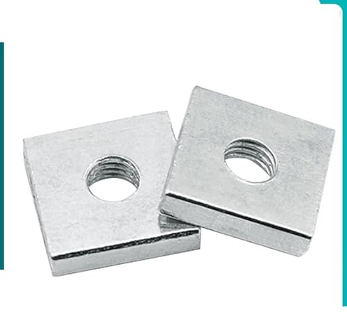 5~50 Stück M2 M3 M4 M5 M6 M8 Verzinkter Kohlenstoffstahl Dünne Vierkantmuttern Gleitblock für Aluminiumprofil Zubehör DIN562-M6x15x15x5 (10 Stück)