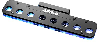 ARKA myREEF-FRAG Rack - mit 8 Löchern - Hochwertiger Korallen Ableger Halter mit starkem Magneten für Meerwasseraquarien, inkl. Silikonsicherungen, Lochdurchmesser ca. 15mm.