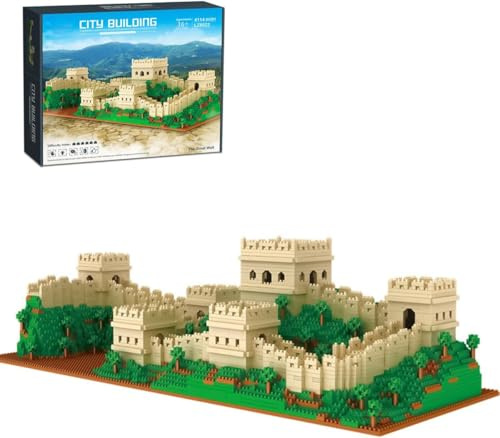 Pasyru Modular Haus Bausteine, Chinesische Berühmte Architektur Bausatz, 4114 Teile Die Große Mauer von China Modell, kreatives Bauset Geschenk für Jugendliche und Erwachsene