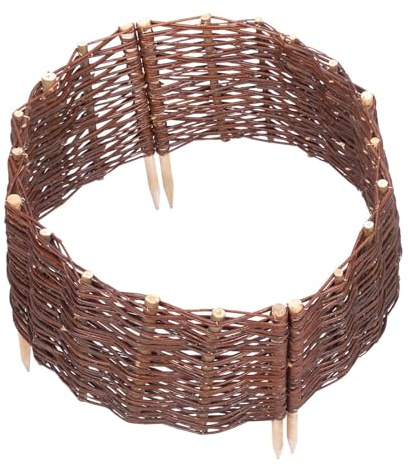 BooGardi Beetbegrenzung aus Weide · Kreisförmig · Garten Steckzaun zur Beetumrandung · Rasenkante aus Weidengeflecht (Höhe 30 cm x Ø 60 cm)