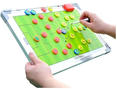 esmen Coaching-Taktikbrett, professionelles Trainerbrett, Fußball-Taktikbrett, Magnetit-Aluminiumrahmen für Lehrmittel