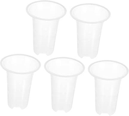 Sosoport 5piezas Maceta Transparente para Orquídeas De Drenaje Diseño Ventilado para Jardines y Espacios Interiores