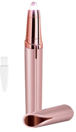 luoshaPUCY Recortadora de cejas para mujer, afeitadora eléctrica de cejas, recortadora eléctrica, sin dolor, portátil, para cejas, cara, labios, luz LED incorporada