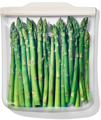 Bolsa reutilizable de silicona OXO Good Grips – Bolsa de medio galón (1,8 L) – Avena