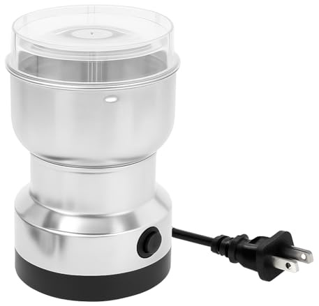 Electric Coffee Grinder 150W for Coffee Beans, Nuts & Spices – Stainless Steel Bowl, Metal Blades, UL Approved, 110V One-Touch Control