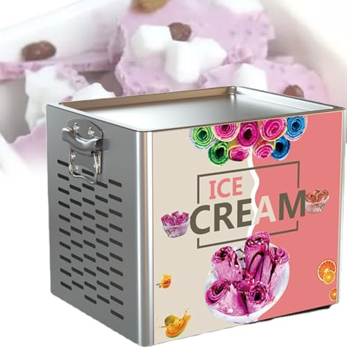 DPLWJPP Macchina Gelato Arrotolato Commerciale,Macchina per Rotoli Gelato Fritto,Macchina for Yogurt Fai da Te for Friggere Il Ghiaccio,per Bar,caffè,Negozi di Dolci