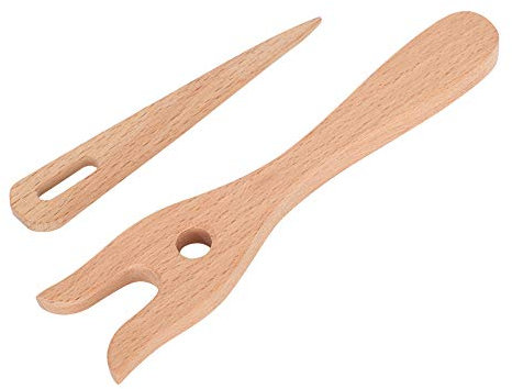 Zerodis Lucet Gabel aus Holz, Strickwerkzeuge, Strickgabel für Kinder, Multifunktions-DIY-Strickwerkzeug, Kordelherstellung, Handgeschnitten