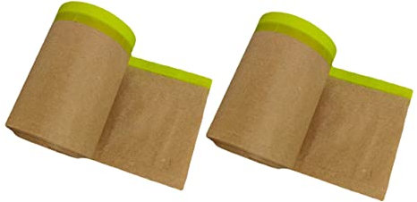 KONTONTY 2rotoli Carta Kraft Per Mascheratura e Protezione Resistente Per Verniciatura Auto Copertura e Arredamento