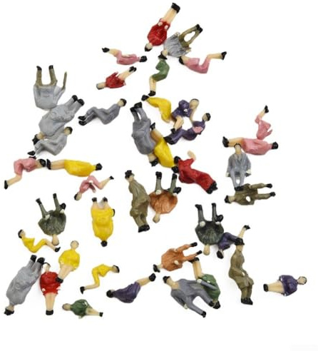 Gdfnmogo 90 Stück Modellfiguren, HO-Skala, voll sitzende Figuren, Passagiere sitzen in verschiedenen Posen