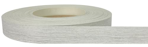 DecoMeister Bordo per Mobili Termoadesivo 40mm x 5m - Nastro in Melamina per Mensole e Tavoli - Bordatura in melaminico con adesivo termofusibile - Applicazione con Ferro da Stiro - Rovere Chiaro