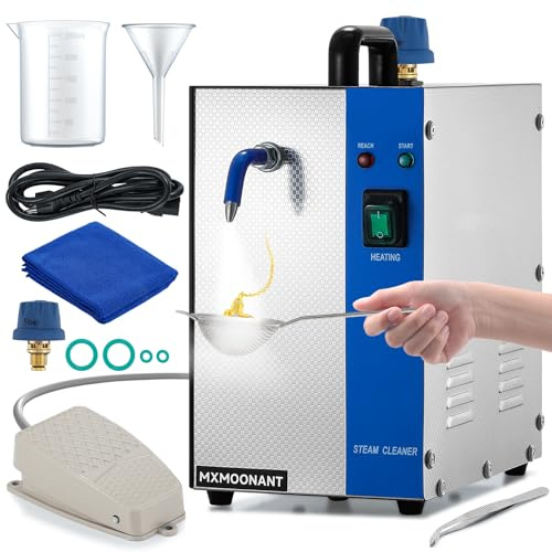 Mxmoonant Pulitore a Vapore per Gioielli, Serbatoio da 2L, 1200W