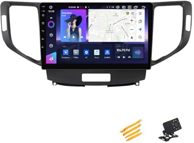 ZCBZBy Radio estéreo para automóvil Android 13 con pantalla QLED para Ho-nda Accord 8 Spirior,pantalla táctil de 9 pulgadas,radio para automóvil con Car Play,navegación Bluetooth,radio para automóvil