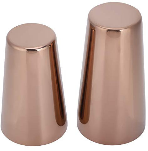 Tbest Cocteleras Kitchen 04 Coctelera de Acero Inoxidable Juego de 2 Piezas Coctelera Coctelera Hoe Arde (Oro rosa)
