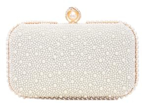 Zweig & Ewigkeit Elegante Damen Abendtasche mit Kunstperlen und Goldkette – Stilvolle 2-in-1 Handtasche & Umhängetasche – Perfekte Clutch für Hochzeit, Party & Events in Einzigartigem Design