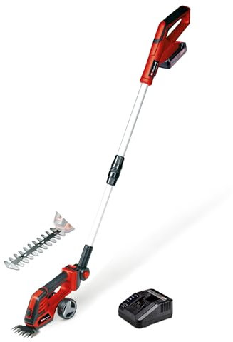 Einhell Akku-Gras- und Strauchschere GE-CG 18/100 Li T Kit Power X-Change (18 V, Teleskopstiel, Grasschneideblatt 100 mm, Strauchscherenmesser 200 mm, inkl. 2,5 Ah + Ladegerät)