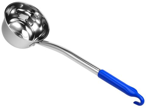 OUNONA Serving Spoon Soup Ladle Stainless Steel Long-Handled Ladle for Kitchen Outdoor and Cooking