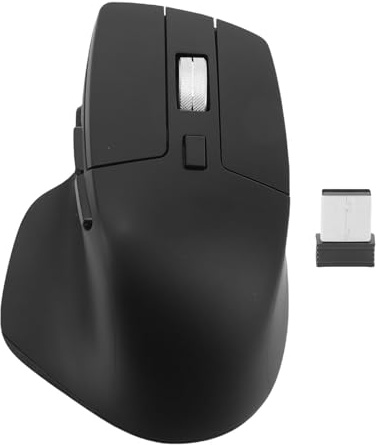 Topiky Mouse Ergonomico, Mouse Verticale Wireless 2,4 G, 800/1200/1600 Dpi Topi Wireless Silenziosi Regolabili, Topi Tunnel Carpale 6 Pulsanti per Laptop, PC, Computer, Desktop