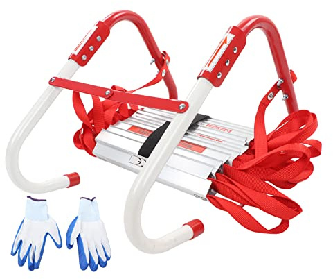 Portable Fire Escape Ladder, Anti-Slip Aluminum Safety Rope for Emergency Use, Heavy-Duty Rescue Tool for Balcony & High-Rise Buildings