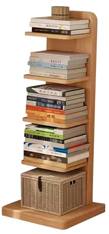 Librerie e librerie, scaffale a scala a 5 ripiani, in legno, sottile, stile vintage, per camera da letto, soggiorno, casa