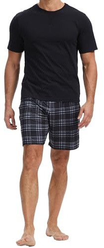 The Essentials Wardrobe Mens Pyjamas Shorty Short Sleeve Set Nightwear Pjs Loungewear Jersey Size S-4XL