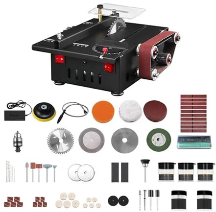 Banco E Levigatrice A Nastro Da 200 W Con Asta Di Prolunga, Kit For Rettifica, Intaglio Foratura, Circolare Tavolo A Velocità Variabile
