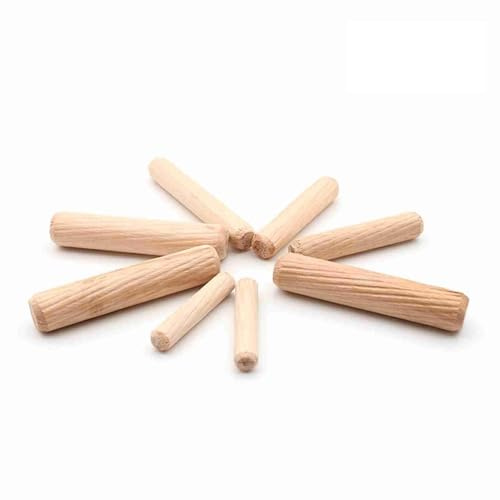 ZJchao 100 Tacos de Madera, Superficie Lisa Pulida con Borde Biselado para Muebles, Armarios, Sillas, Modelos de Construcción (8mm x 40mm)