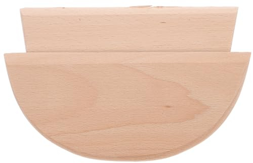 FELTECHELECTR Raschietto per Impasto in Legno di Faggio 2 Pezzi Tagliapasta Semicerchio e Trapezoidale Utensile da Cucina Multifunzione per Pizza Taglio e Raschiatura Adatto per Casa