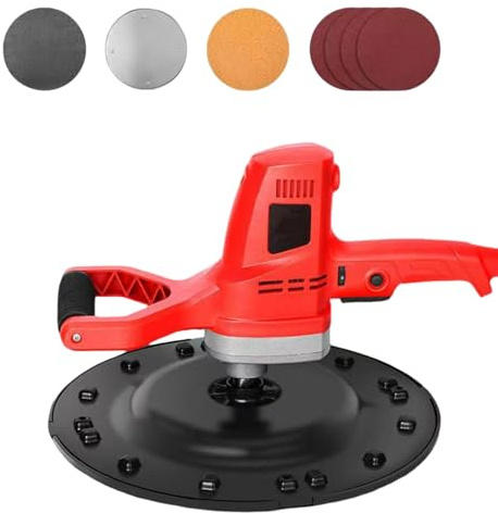 Cazzuola elettrica per cemento e malta da 1280 W, con 7 dischi abrasivi e 6 velocità regolabili, strumento portatile per lisciare, pressare e rifinire le pareti
