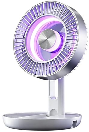 Ventilador USB de Escritorio 5 Velocidades USB Recargable Plegable Portátil