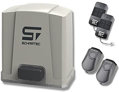 Schartec Azionamento scorrevole Jet da 500 a 5 m di larghezza - Include 2 trasmettitori manuali e 1 fotocellula - Azionamento cancello scorrevole - Porta cortile - 5000 N