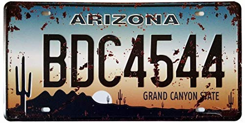 DYTrade BDC4544 Arizona - Placa de matrícula para Coche (tamaño 6 x 12)