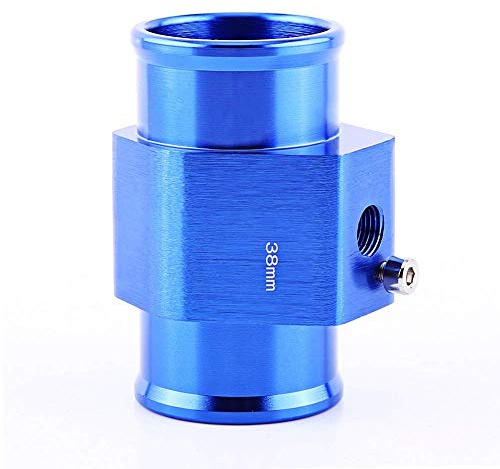 Keenso Universal Aluminium Wassertemperatur Verbindungsrohr Sensor Messgerät Heizkörper Schlauch Adapter, Blau （38mm） Kühlsystem