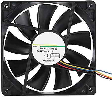 CPU Lüfter, ASHATA 12CM 12V 0.72A 4Pin PWM Temperaturregelung Lüfter Kühler, geeignet für extreme Wärmeabgabe oder Servergebrauch (SHLF1212MBE-38)