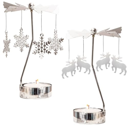Garneck Rotating Candle Stand Metal Windmill Candleholder Table Decorations Centrepiece