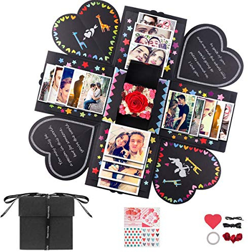 KUSSN Kreative Überraschung Box Explosions-Box DIY Geschenk Scrapbook und Foto-Album Hochzeit Jahrestag Geburtstags Weihnachten Geschenkbox für Hochzeit, Muttertag.